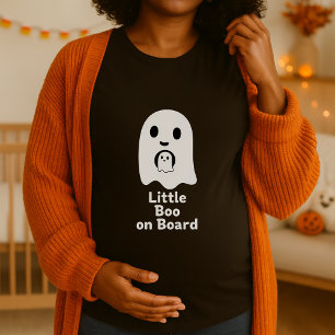 Little Boo ombord på Ghost Moderskap Halloween T Shirt