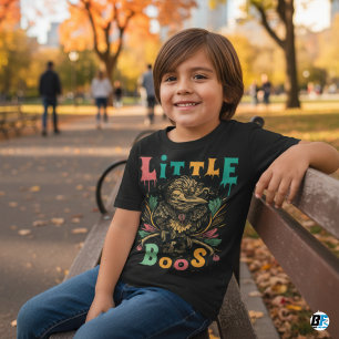 Little Boo Orange Black Halloween Family Matching T Shirt