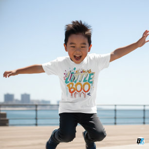 Little Boo Orange Black Halloween Family Matching T Shirt