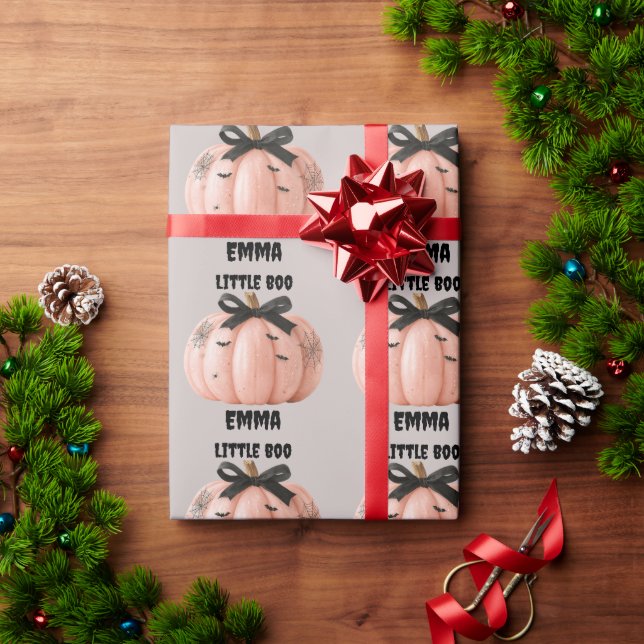 Little Boo Personlig Halloween Pumpkin Presentpapper (Julgåva)