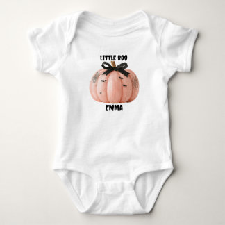Little Boo Personlig Halloween Pumpkin T Shirt