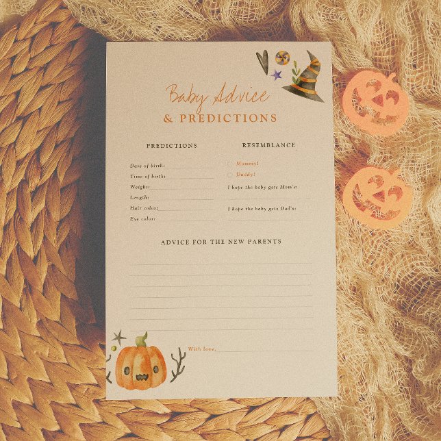 Little Boo Pumpkin Baby Predications & Advice Game (Skapare uppladdad)