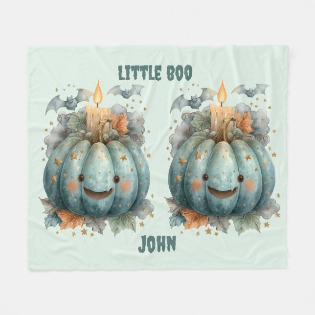 Little Boo Pumpkin for Boys Fleecefilt (Framsidan (Horisontell))
