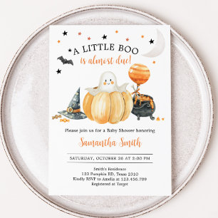 Little Boo Pumpkin Halloween Baby Shower Inbjudningar