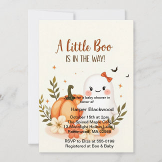 Little Boo Pumpkin Patch Baby Shower-inbjudan Inbjudningar