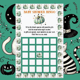 Little BOO Pumpkin Spooky Baby Shower Bingo Game
