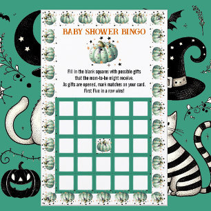 Little BOO Pumpkin Spooky Baby Shower Bingo Game