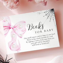 Little Boo ROSA Bow Baby Shower Bokar för Baby Tilläggskort