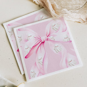Little Boo ROSA Bow Baby Shower Pappersservett