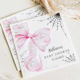 Little Boo ROSA Bow Baby Shower Pappersservett