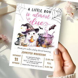 Little Boo Rosa Brewing Halloween Baby Shower Inbjudningar