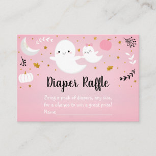 Little Boo Rosa Ghost Baby Shower Raffle Tilläggskort