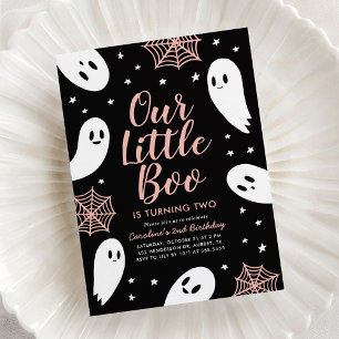 Little Boo Rosa Ghost Halloween Birthday Inbjudningar