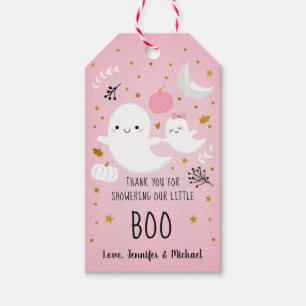 Little Boo Rosa Girl Ghost Baby Shower Tack Presentetikett