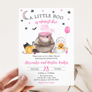 Little Boo Rosa Halloween Baby Shower Inbjudningar