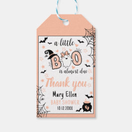 LITTLE BOO ROSA HALLOWEEN BABY SHOWER TACK PRESENTETIKETT