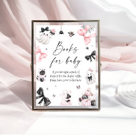 Little Boo Rosa Halloween Bokar för Baby Poster