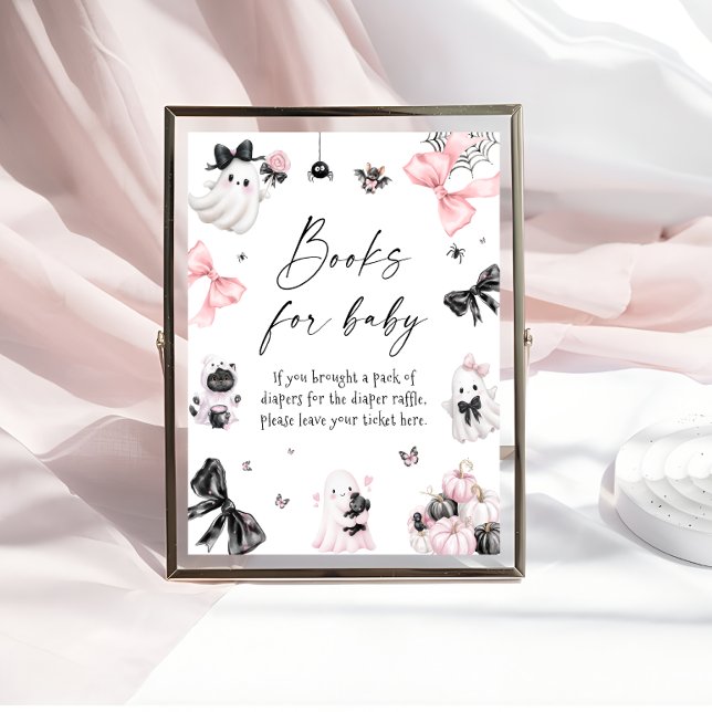 Little Boo Rosa Halloween Bokar för Baby Poster (Skapare uppladdad)