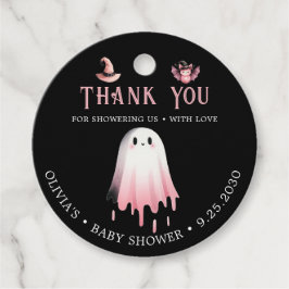 Little Boo Rosa Halloween Ghost Baby Shower Gåvor Etiketter