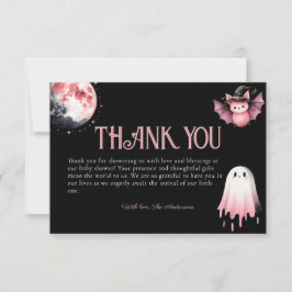 Little Boo Rosa Halloween Ghost Baby Shower Tack Kort