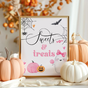 Little Boo rosa spöket Halloween Sweets and Treats Poster