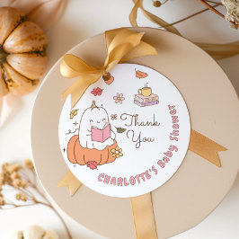 Little Boo Rosa Whimsical Bokar Baby Shower Gåvor Etiketter