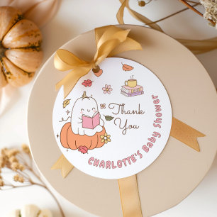 Little Boo Rosa Whimsical Bokar Baby Shower Gåvor Etiketter
