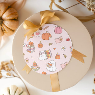 Little Boo Rosa Whimsical Bokar Baby Shower Gåvor Etiketter