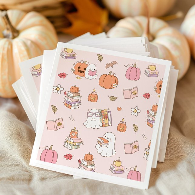 Little Boo Rosa Whimsical Bokar Baby Shower Pappersservett (Skapare uppladdad)