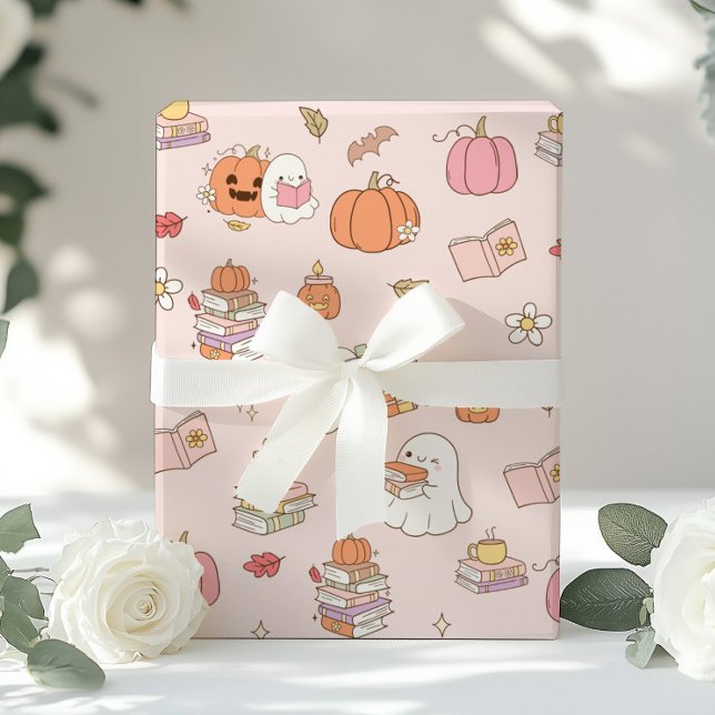 Little Boo Rosa Whimsical Bokar Baby Shower Presentpapper (Skapare uppladdad)