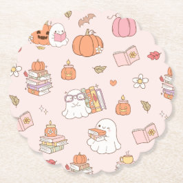 Little Boo Rosa Whimsical Bokar Baby Shower Underlägg Papper