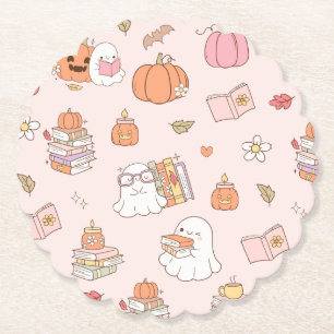 Little Boo Rosa Whimsical Bokar Baby Shower Underlägg Papper