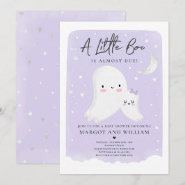 Little Boo Shower Halloween Ghost Baby Shower Inbjudningar