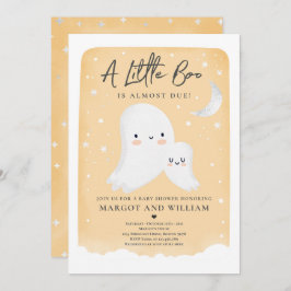 Little Boo Shower Halloween Ghost Baby Shower Inv Inbjudningar