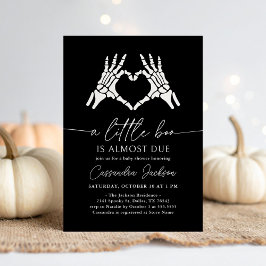 Little Boo Skeleton Heart Händer Baby Shower Inbjudningar