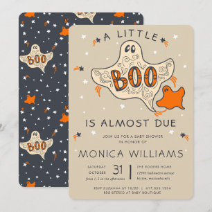 Little Boo snart förfaller Halloween Baby Shower Inbjudningar