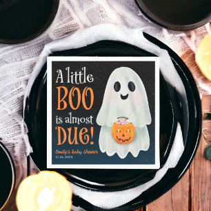 Little boo spökpumpa Halloween babydusch Pappersservett
