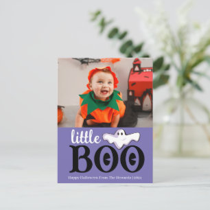 Little Boo! Spooky Cute Halloween-familjfoto Helg Vykort