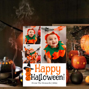 Little Boo! Spooky Cute Halloween-familjfoto Julkort