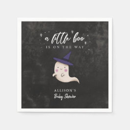 Little Boo Witch Ghost Baby Shower Pappersservett