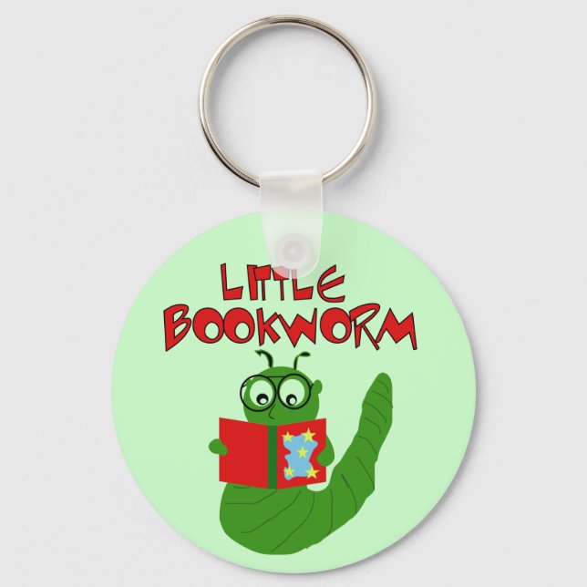 Little Bookworm Tshirts och Gifts Nyckelring (Framsida)