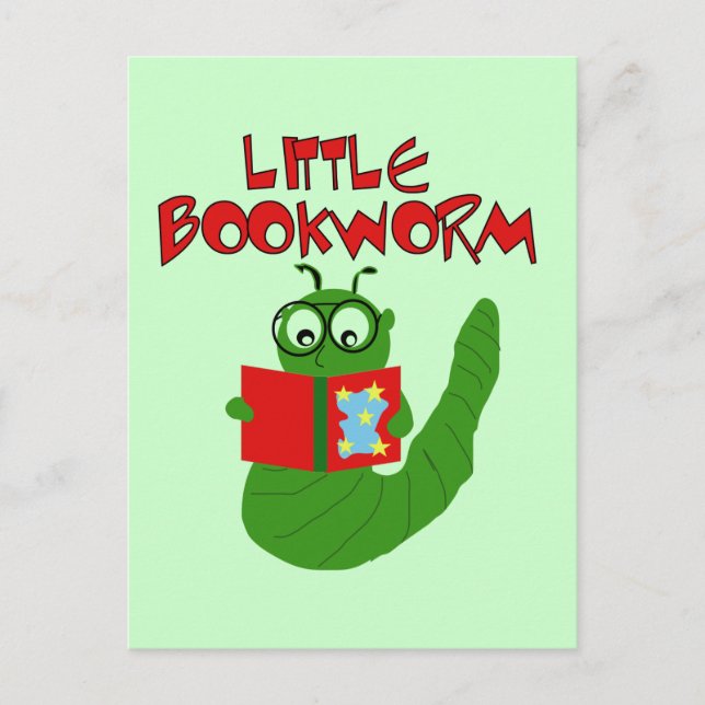 Little Bookworm Tshirts och Gifts Vykort (Framsida)