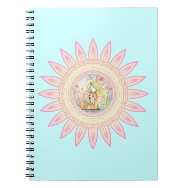 Little Borttappad Girl Notebook Anteckningsbok (Framsidan)