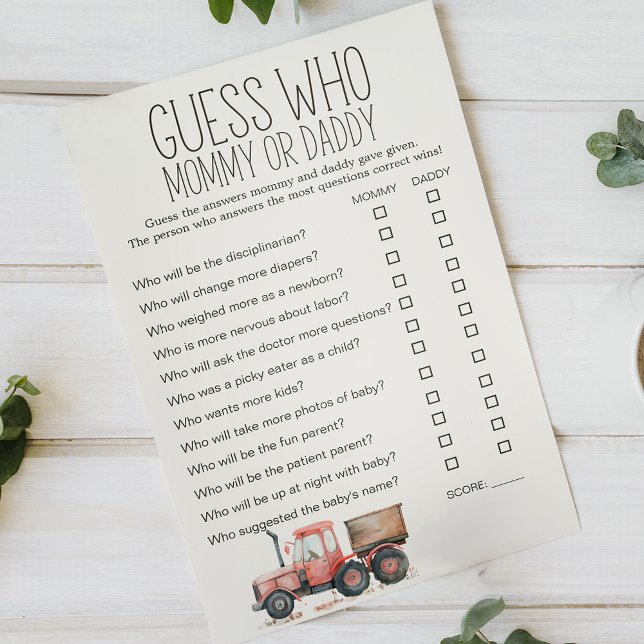 Little Boskap Baby Shower Mamma pappa Game Flygblad (Skapare uppladdad)