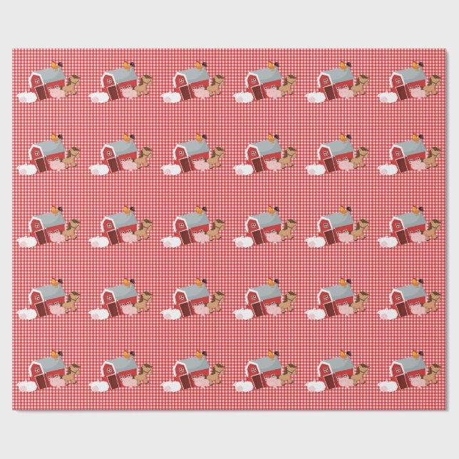 Little Boskap Wrapping Papper Presentpapper (Platt)