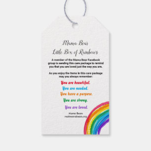 Little Box Rainbows märkre Presentetikett