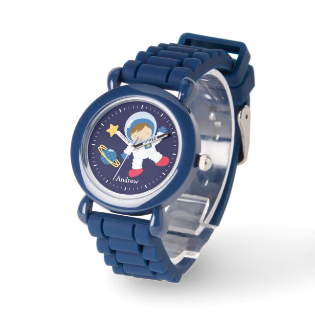Little Boy Astronaut Personlig Armbandsur (Vinkel)