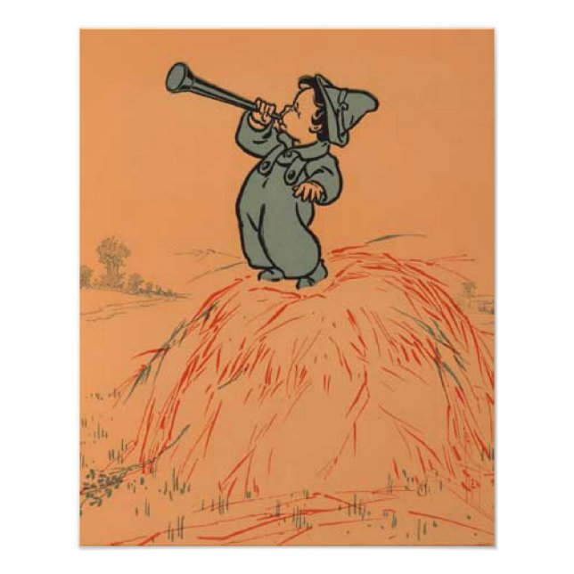 Little Boy Blue Nursery Rhyme Fototryck (Framsidan)