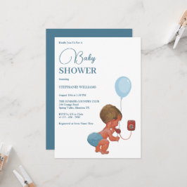 "Little Boy Calling" Baby Shower Inbjudningar