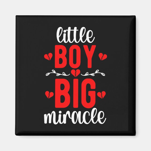 Little Boy Chd Warrior Congenital Heart Disease Magnet (Framsidan)